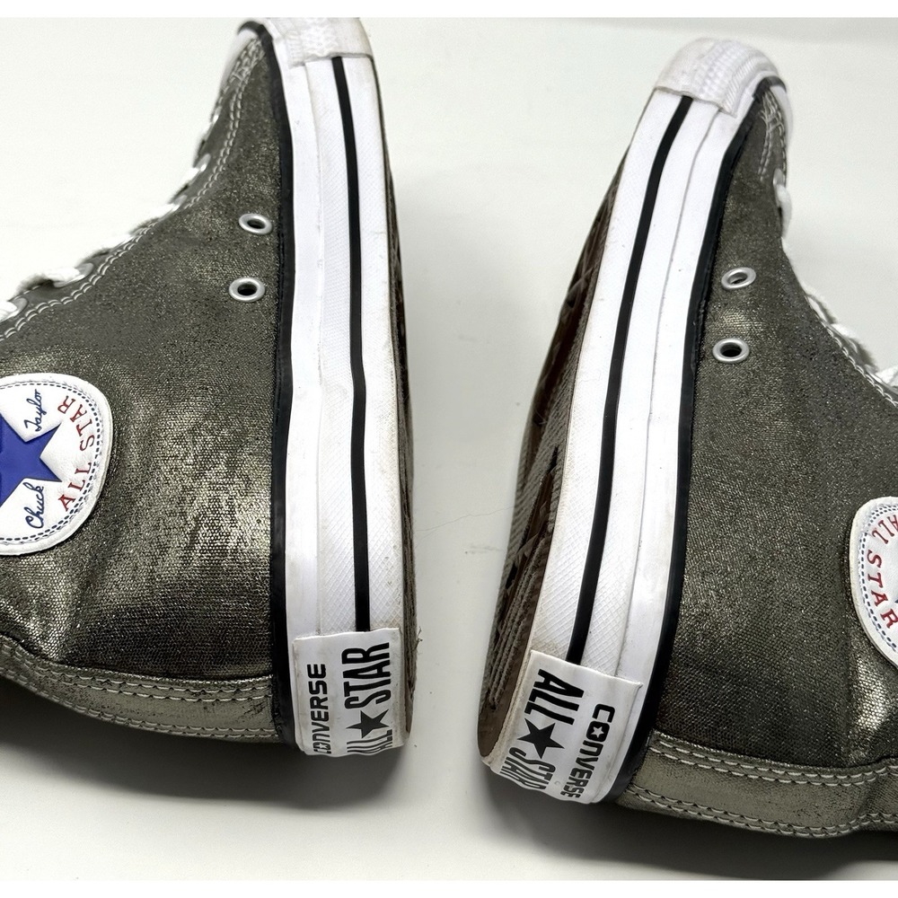 Converse Men 8 Women 10 Chuck Taylor High Top Sneakers 153179F Gold Metallic - Picture 10 of 14